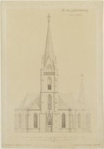 Frankenberg, Liebfrauenkirche, Bauaufnahme, Aufriß der Westseite