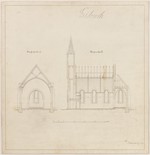 Morschen-Eubach, Entwurf zur Kirche, Längs- und Querschnitt