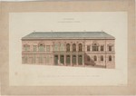 Kassel, Rotes Palais, Hauptfassade, Entwurf für eine Umgestaltung, Aufriß