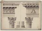 Vergleichsstudie einer korinthischen Säulenordnung des Frontispicium Neronis in Rom und des Tempels in Jerusalem, Aufriß