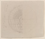 Kassel-Wilhelmshöhe, Löwenburg, Entwurfsskizze zur Kuppeldekoration des Rittersaals im Bergfried, Untersicht