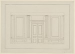 Kassel-Wilhelmshöhe, Schloß, Weißensteinflügel, Entwurf zu einer Seitenwand des Salons der Beletage (Raum 202), Aufriß