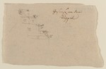 Kassel-Wilhelmshöhe, Schloß, Corps de Logis, Entwurfsskizze zum Gesims der Kuppel, Schnitt