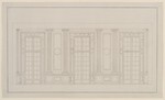 Kassel-Wilhelmshöhe, Schloß, Weißensteinflügel, Entwurf zur Südwand des Salons der Beletage (Raum 202), Aufriß