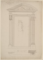 Rom, "Porta della Capella paolina a Monte Cavallo", Schnitt (Nachzeichnung)