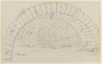 Tivoli, Blick durch einen Bogen in ein Gewölbe, perspektivische Ansicht