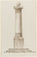 Entwurf zu einem Denkmal in Form einer kugelbekrönten Säule, Aufriß