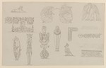 Skizzen verschiedener Dekorationselemente im griechischen und ägyptischen Stil nach G. B. Piranesi, Ansicht