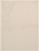 Skizze eines Pilasterkapitells, rechte Häfte, Aufriß