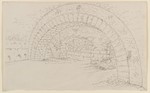 Tivoli, Schrägblick in ein Gewölbe (recto); Skizze mit Sträuchern (verso)