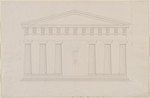 Agrigent, Tempel des Zeus Olympieios, Studienblatt, Aufriß der westlichen Front