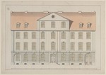 Kassel, "Prinzenhaus" (Geheimes Kanzleigebäude), Bauaufnahme der Fassade, Aufriß
