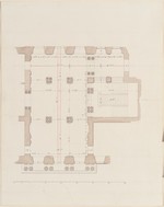 Kassel, Palais Schaumburg, drittes Projekt, Entwurf zum Erdgeschoß, Teilgrundriß