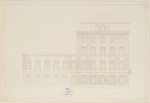 Kassel, "Haus Ruhl", Entwurf zur Seitenfassade, Aufriß