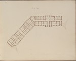 Kassel, Palais Schaumburg, erstes Vorprojekt, Entwurf zum Erdgeschoß, Grundriß