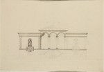 Unvollendete Entwurfsskizze eines Palais, Aufriß