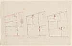 Bauaufnahme und Skizze eines unbekannten Wohnhauses, Grundriß