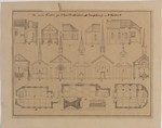 Studien zu Kirchenbauten des Koblenzer Architekten Johann Claudius von Lassaulx, Kopie (recto); Studien zu gotischem Maßwerk (verso)