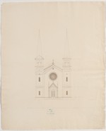 Hofbieber, St. Georg, Entwurf zur Turmfassade, Aufriß