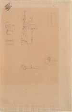 Witzenhausen, Hospital St. Michael, Bauaufnahme der Kapelle, Turmbekrönung, Grund- und Aufriß, Details