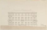 Kassel, Palais Schaumburg, drittes Projekt, Entwurf zur Seitenfassade, Aufriß