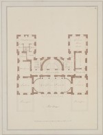 Kassel, Palais Schaumburg, erstes Projekt, Entwurf zur Beletage, Grundriß