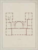 Kassel, Palais Schaumburg, erstes Projekt, Entwurf zur zweiten Etage, Grundriß