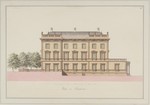 Kassel, Palais Schaumburg, erstes Projekt, Entwurf zur Seitenfassade, Ansicht