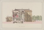 Kassel, Palais Schaumburg, erstes Projekt, Entwurf, Längsschnitt
