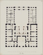Kassel, Palais Schaumburg, fünftes Projekt, Entwurf zur Beletage, Grundriß