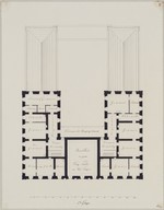 Kassel, Palais Schaumburg, fünftes Projekt, Entwurf zur zweiten Etage, Grundriß