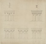 Kassel, Bellevue-Tempel, Entwurf, Aufrisse