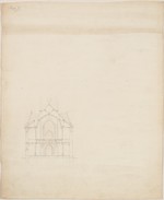 Abterode, ev. Pfarrkirche, Entwurfsskizze, Querschnitt (recto und verso)