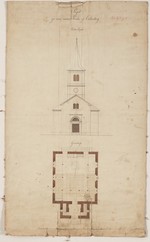 Eichenberg, ev. Pfarrkirche, Entwurf, Grund- und Aufriß