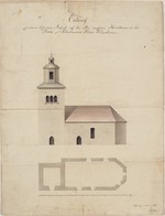 Hebenshausen, ev. Kirche, Entwurf, Grund und Aufriß