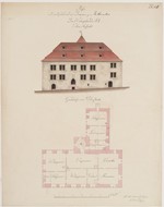 Rothwesten, Domäne, Bauaufnahme des Wohngebäudes, Grund- und Aufriß