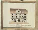 Spangenberg, Renterei, Bauaufnahme der Rückseite, Aufriß