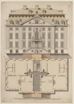Entwurf zu einem Stadtpalais, Studienblatt, Grund- und Aufriß
