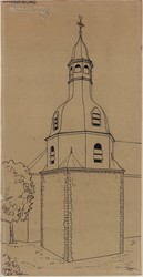 Amöneburg, kath. Pfarrkirche, Bauaufnahme, perspektivische Ansicht