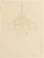London, Westminster Hall nach J. Britton und A. C. Pugin, Grundriß und Schnitt (Nachzeichnung)