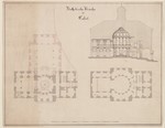 Kassel, Elisabethkirche, Erweiterungsentwurf und Bauaufnahme, Grund- und Aufrisse