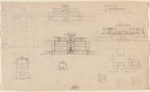 Studien zu einer Villa im palladianischen Stil, Grund- und Aufrisse, (recto); Grundrisse (verso)