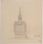 Aachen, Dom, Ungarnkapelle, Entwurf für einen Altar, Vorderansicht