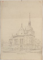 Jüchen-Otzenrath, St. Simon und Thaddäus, Entwurf, perspektivische Ansicht