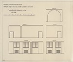 Kassel, Hessisches Landesmuseum, Erdgeschoß, Räume für wechselnde Ausstellungen, Wandaufrisse der Räume C und D