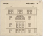 Berlin, Institutsgebäude für die Sammlungen von Franz M. Feldhaus, Entwurf für die Vorderseite, Aufriß