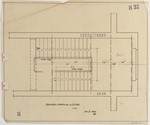 Berlin, Institutsgebäude für die Sammlungen von Franz M. Feldhaus,  Entwurf für die Treppe zwischen dem 1. und 2. Obergeschoß, Grundriß