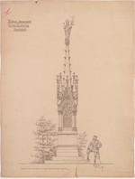 Aachen-Burtscheid, Entwurf für ein Kriegerdenkmal, Vorderansicht