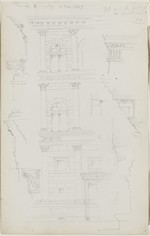 Florenz, Palazzo Rucellai, Skizze der Fassade, Aufriß