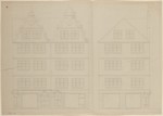 Kassel, Häuser Graben 1 und 3, Fassaden, Bauaufnahme, Aufrisse